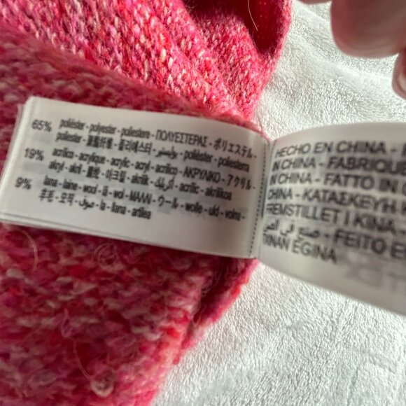 Zara Women Sleeveless Turtleneck Sweater Vest Medium Pink Knit Pullover Cozy New - Picture 5 of 8